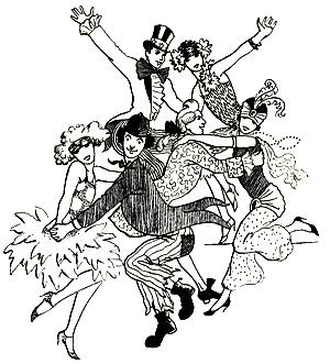Sandy Wilson's illustration for the title page of Act III of THE BOYFRIEND