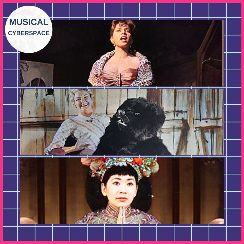 Scenes from OH, CAPTAIN! (featuring Abbe Lane), GOLDILOCKS (featuring Elaine Stritch and Flower Drum Song (featuring Miyoshi Umeki).