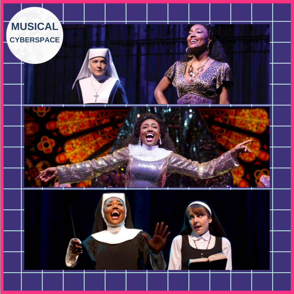 The original Broadway Cast of SISTER ACT included Patina Miller as Deloris, Victoria Clark as Mother Superior and Marla Mindelle as Sister Mary Robert.